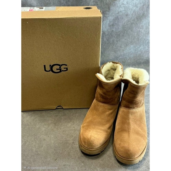 UGG Shoes - Ugg Kristin Classic Slim Chestnut Suede Wedge Ankle Boots 1012497 8.5 w/ box
